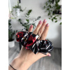Saténová gumička scrunchie Bohatá Nespoutaná Černobílá.jpg (3)