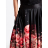 Dámská MAXI kolová saténová sukně s kapsami Máky za noci 7a