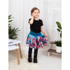 Dětská kolová sukně do nápletu modro růžová Sakura (1)