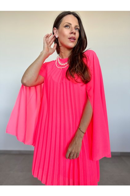 Šaty Classy Neon Pink 2052