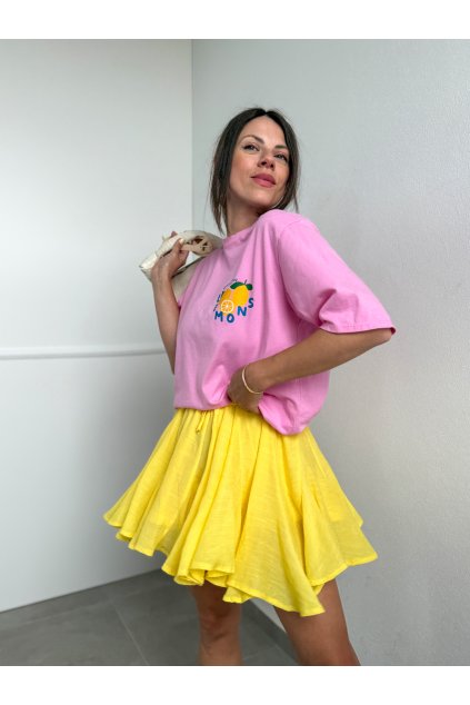 Ružové tričko LEMONS  4115