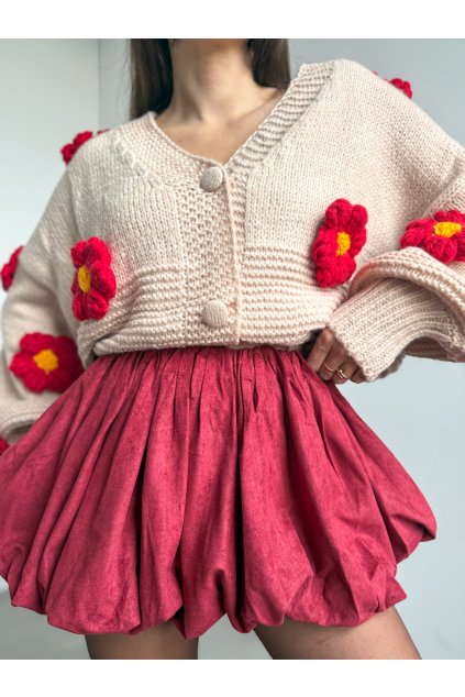 Balónové semišoví kraťasy Bordo 3697