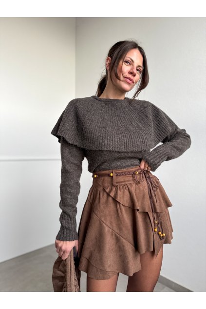 Svetrík Romance Brown  6289