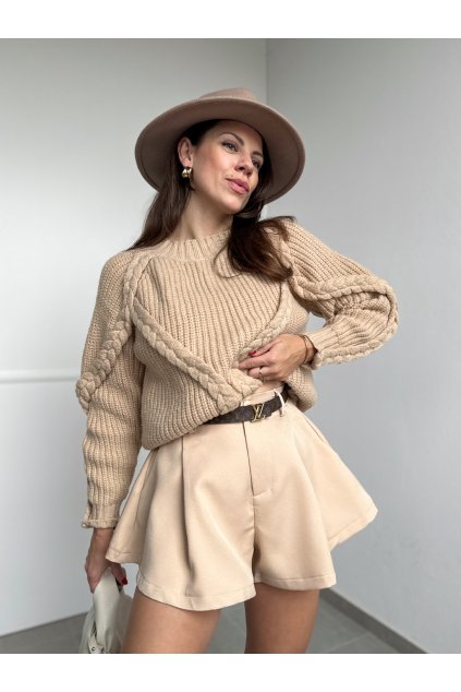 Bežové  kraťasy flame  3771