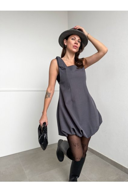 Šedé šaty Mouse  4637