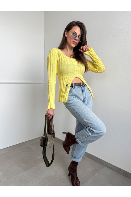 Svetrík Ripped Butteryellow 6267