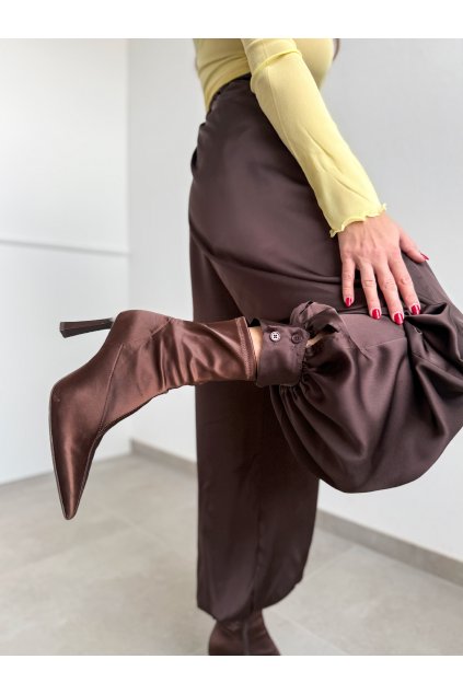 Balónové saténové nohavice Choco  3239
