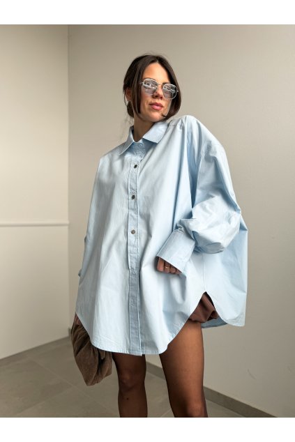 Modrá oversize košeľa BB 4142