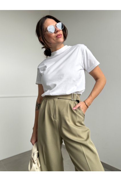 Zelené široké nohavice  3239