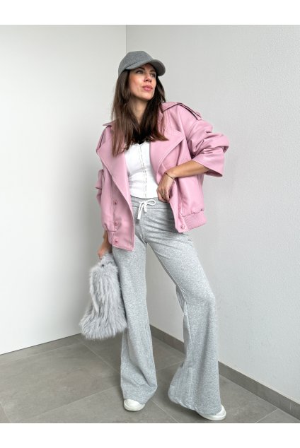 Šedé zvonové tepláky 3239