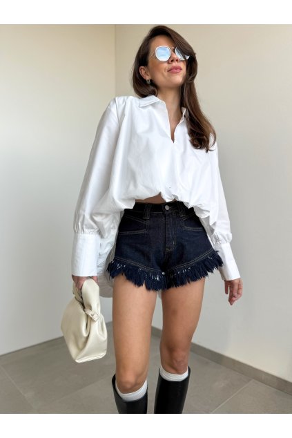 Biela oversize košeľa  4156
