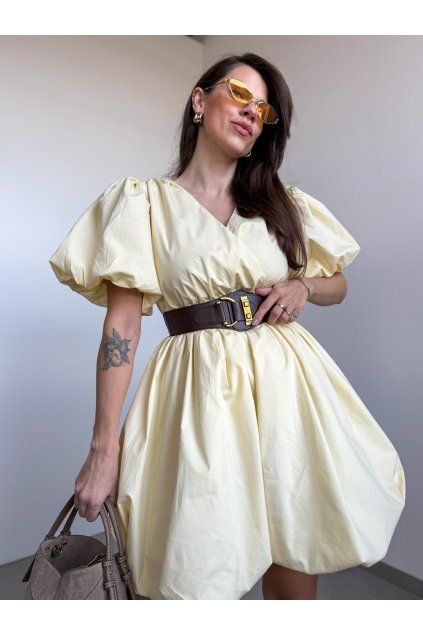 Bavlnené butteryellow šaty 2118