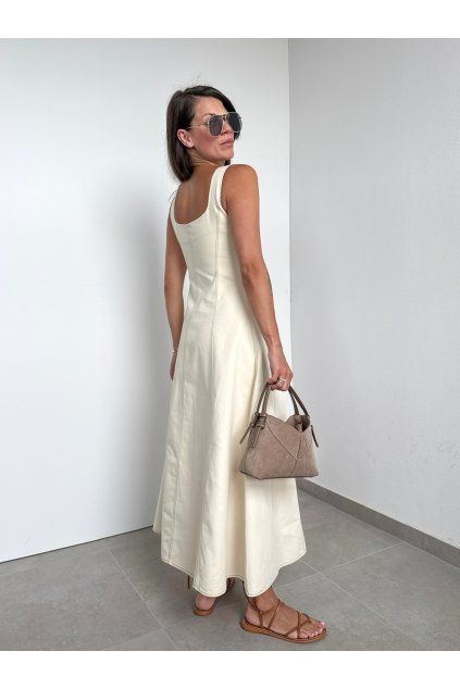 Midi  šaty Cream 2119