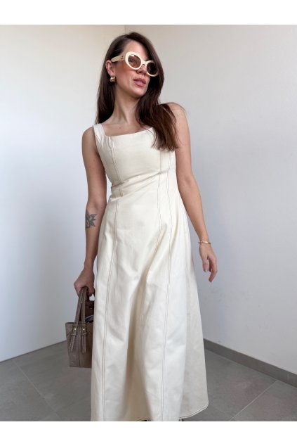 Midi  šaty Cream 2119