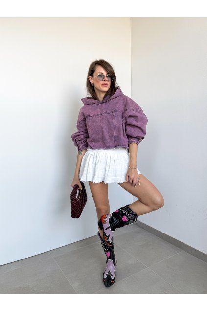 Top extra Denim Prune  4129