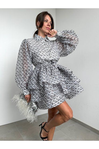 Biele Šaty Chains 2298