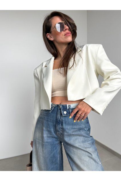 Crop sako cream  4596