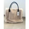 Fluffy shopper šedá s kožou 8162
