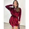 Zamatové bordové šaty Velvet  2971