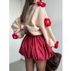 Balónové semišoví kraťasy Bordo 3697