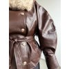 Koženková bunda s kožušinou 4662