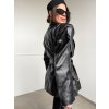 Koženková čierna bunda Hany 4681