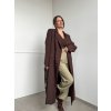 Dlhý kabát Choco Brown 4683