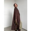 Dlhý kabát Choco Brown 4683