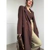 Dlhý kabát Choco Brown 4683