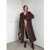 Dlhý kabát Choco Brown 4683