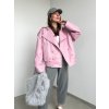 Ružová koženková bunda Elie 4682