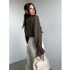 Khaki bluzka s riasením   4151