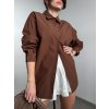 Hnedá predĺžená košeľa Choco 4152