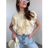 Top s krajkou a perličkami  4128