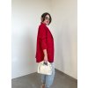 Červené oversize sako Shiny 4627