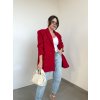 Červené oversize sako Shiny 4627