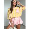 Prúžkované tričko Butteryellow & Pink 4149