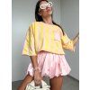 Prúžkované tričko Butteryellow & Pink 4149