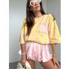 Prúžkované tričko Butteryellow & Pink 4149