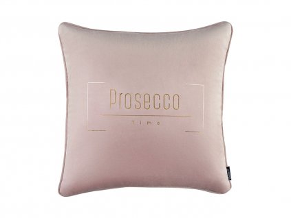 9183 dekoracna obliecka na vankus unique prosecco time pudrova 45 x 45 cm