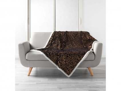 Deka SAFARI SHERPA 125 x 150 cm Vzorovaná (Farba Černá)