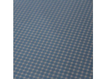 11412 3 bavlnena latka karo drobne kocky modra 160 cm
