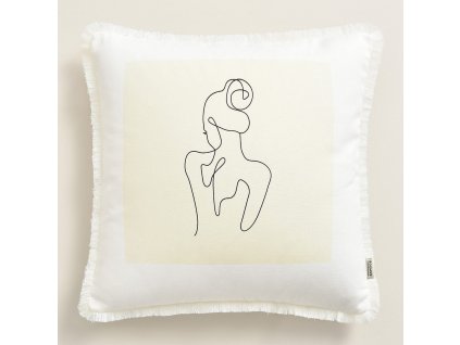 Dekorační povlak na polštář Boutique Silueta ženy 45 x 45 cm