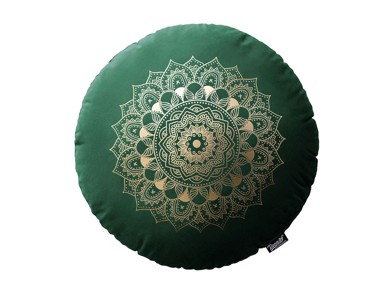 Room99 Dekoračný vankúš Okrúhly CALMY 45 cm Mandala Farba: Zelená