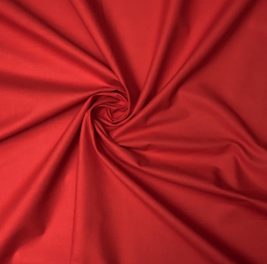 Divazo Bavlnená látka Jednofarebná Červená 160 cm