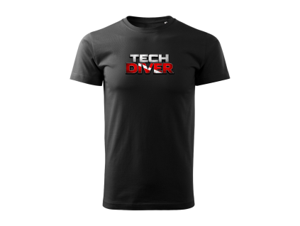 Dětské tričko pro technické potápěče - černé