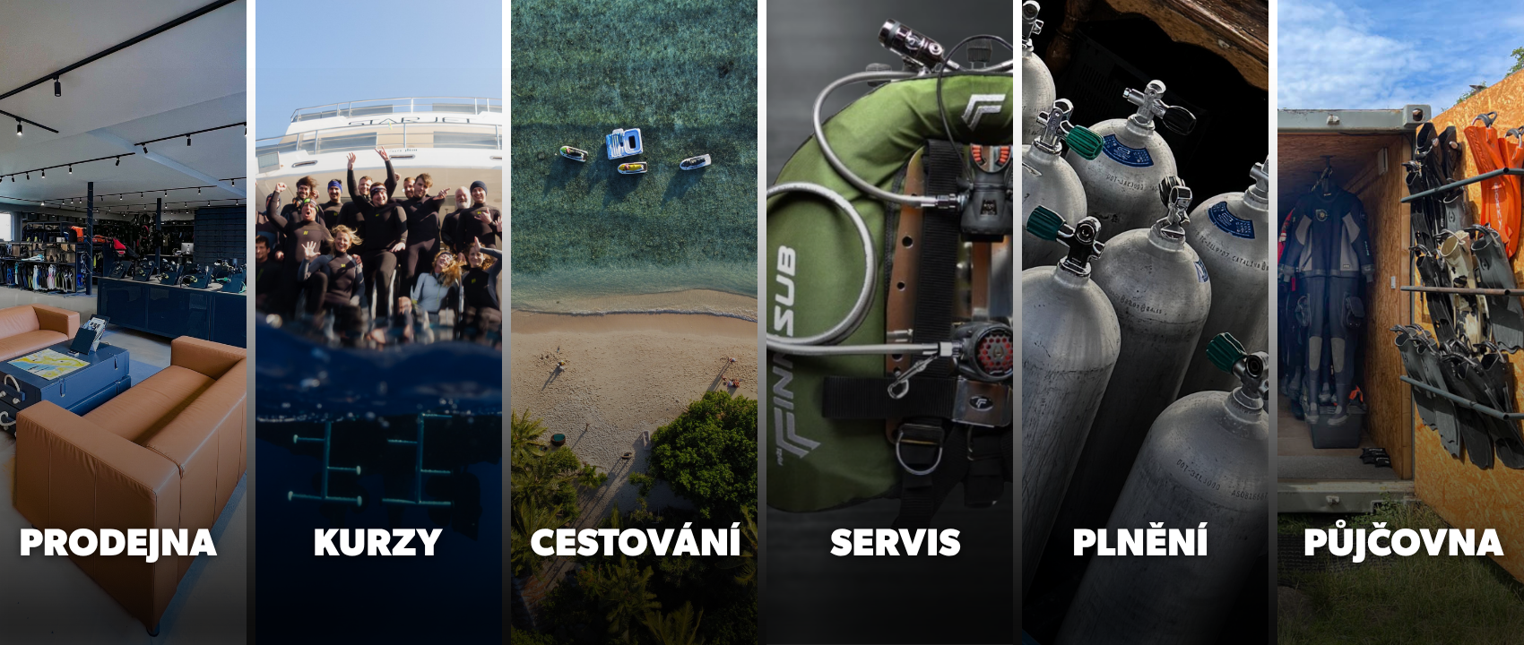 DIVE5 – prodejna, kurzy, cestování, servis, plnění a půjčovna