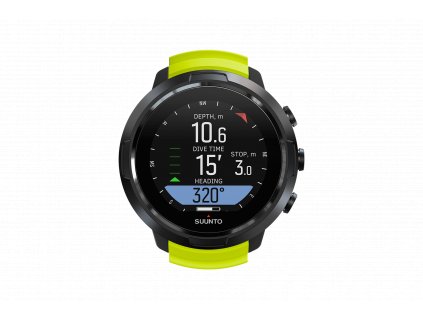 SS050191000 SUUNTO D5 BLACK LIME Front View compass