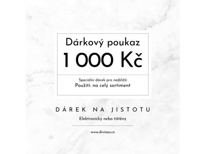 Dárkový poukaz 1 000 Kč