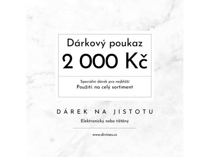 Dárkový poukaz 2 000 Kč